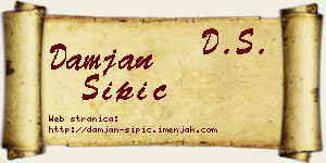 Damjan Šipić vizit kartica